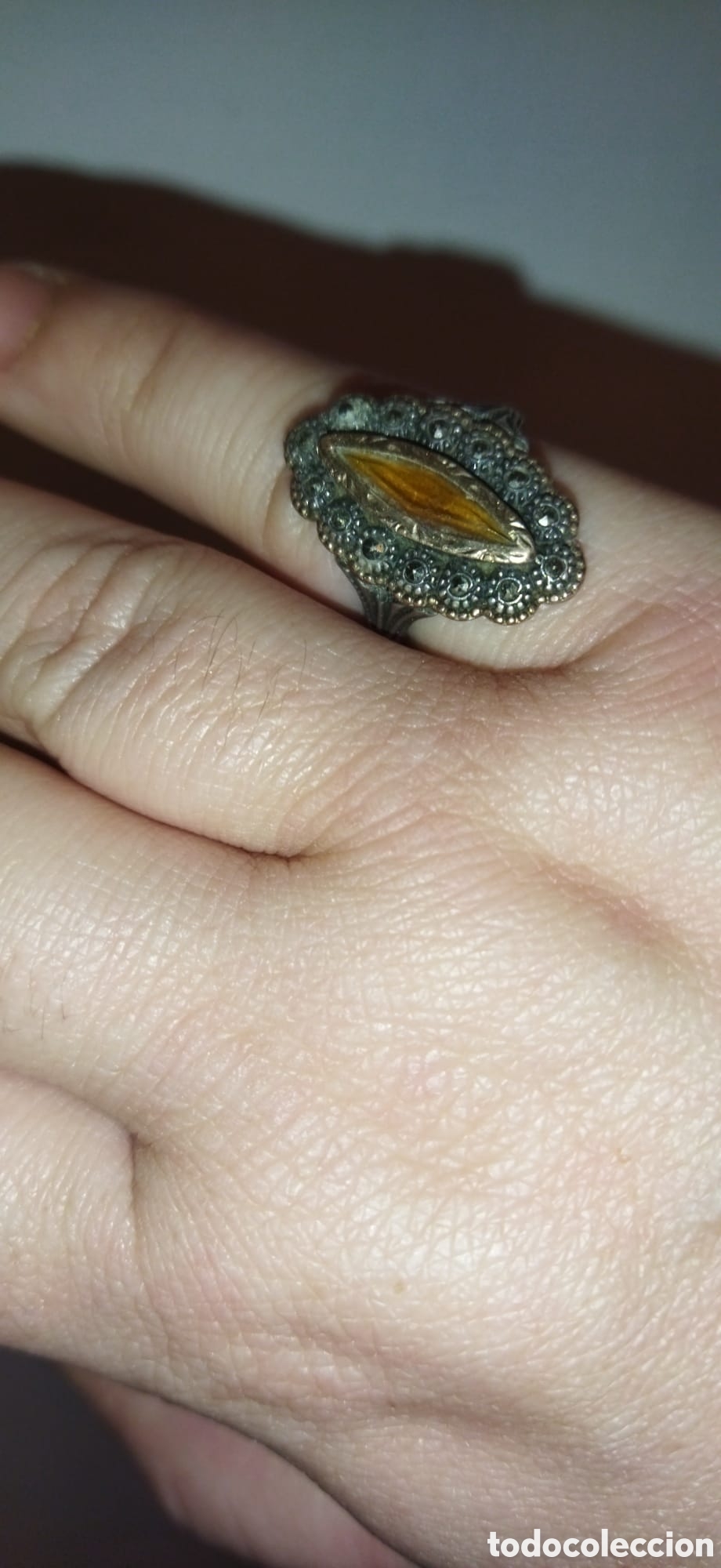 Joyeria: Anillo antiguo plata oro y marquesitas - Foto 10