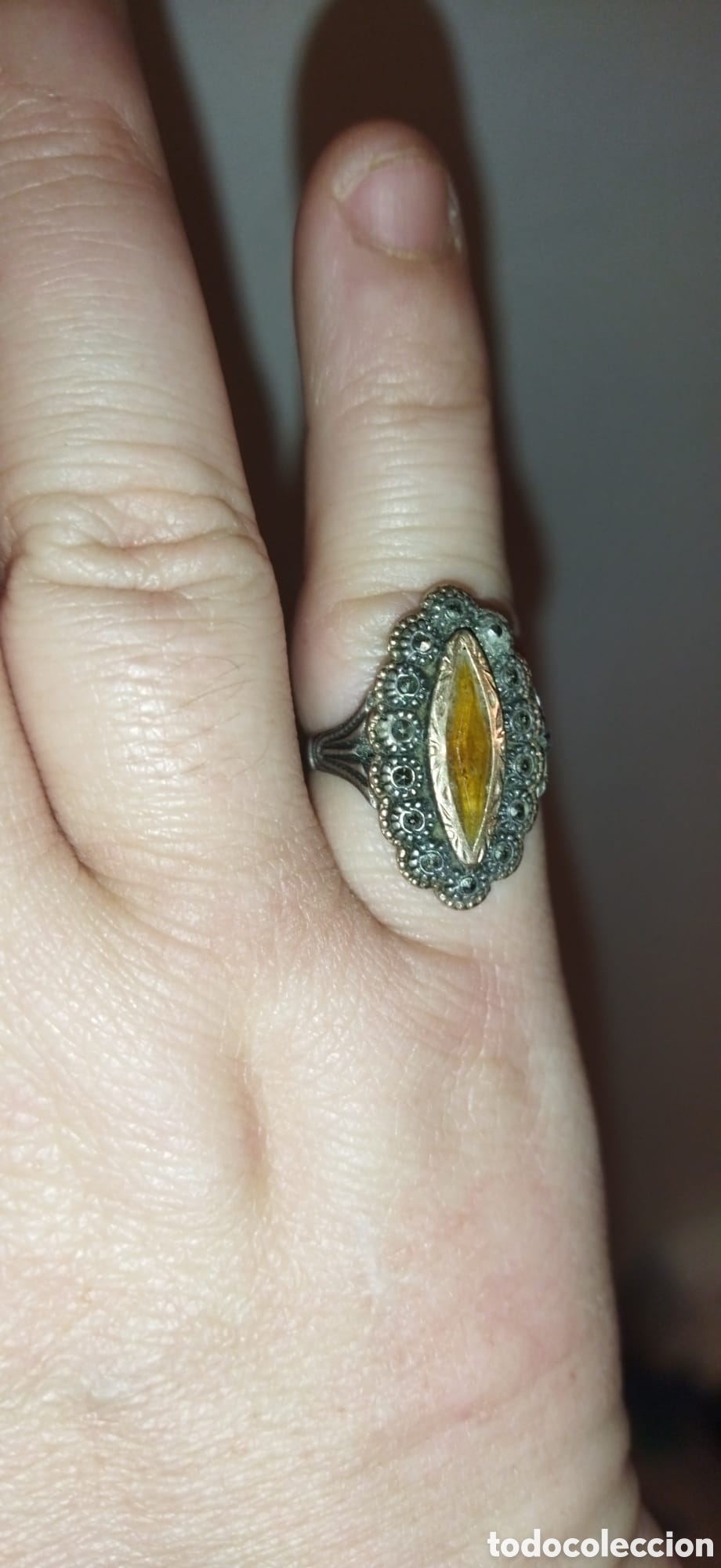 Joyeria: Anillo antiguo plata oro y marquesitas - Foto 11