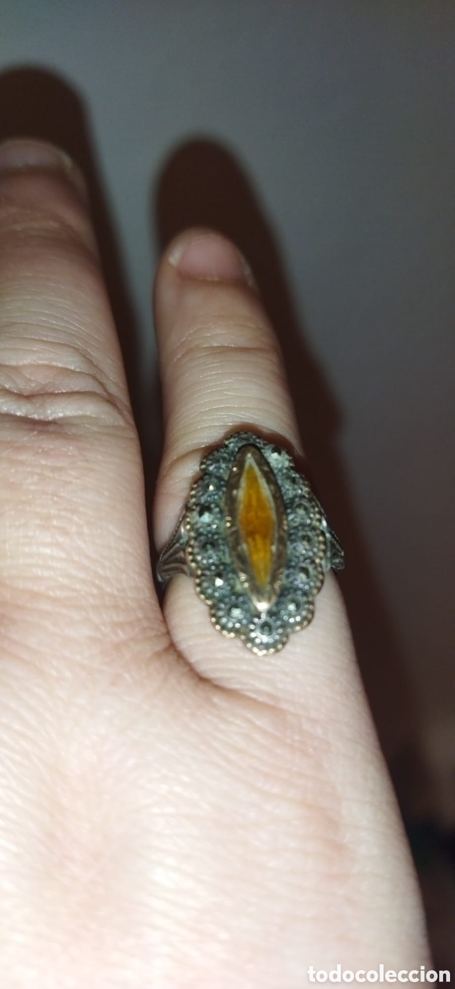 Joyeria: Anillo antiguo plata oro y marquesitas - Foto 12