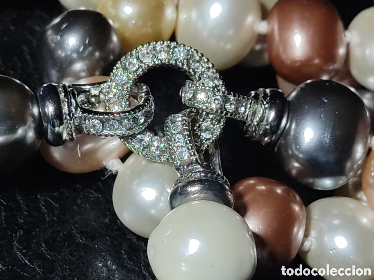 Joyeria: Collar de 5 tipos de perlas hermosas con colgante. - Foto 7