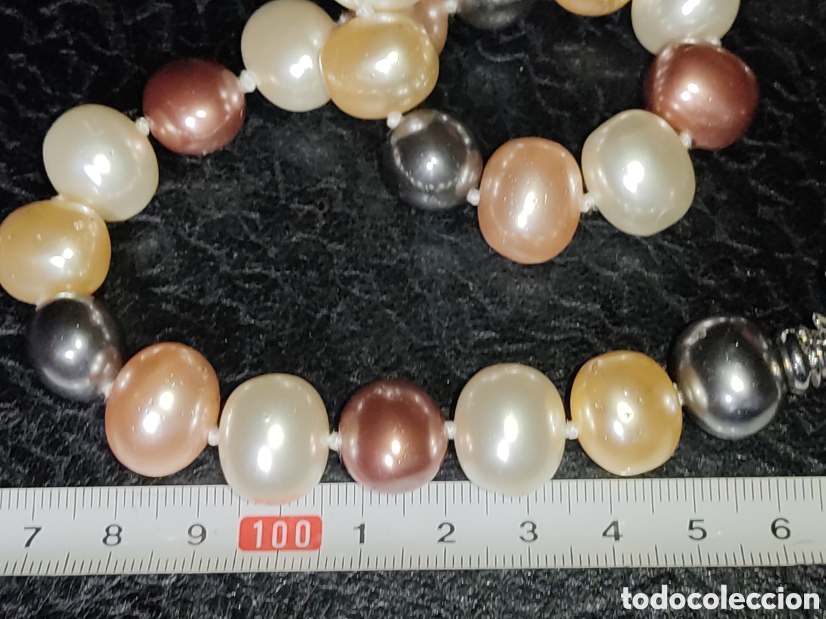 Joyeria: Collar de 5 tipos de perlas hermosas con colgante. - Foto 8