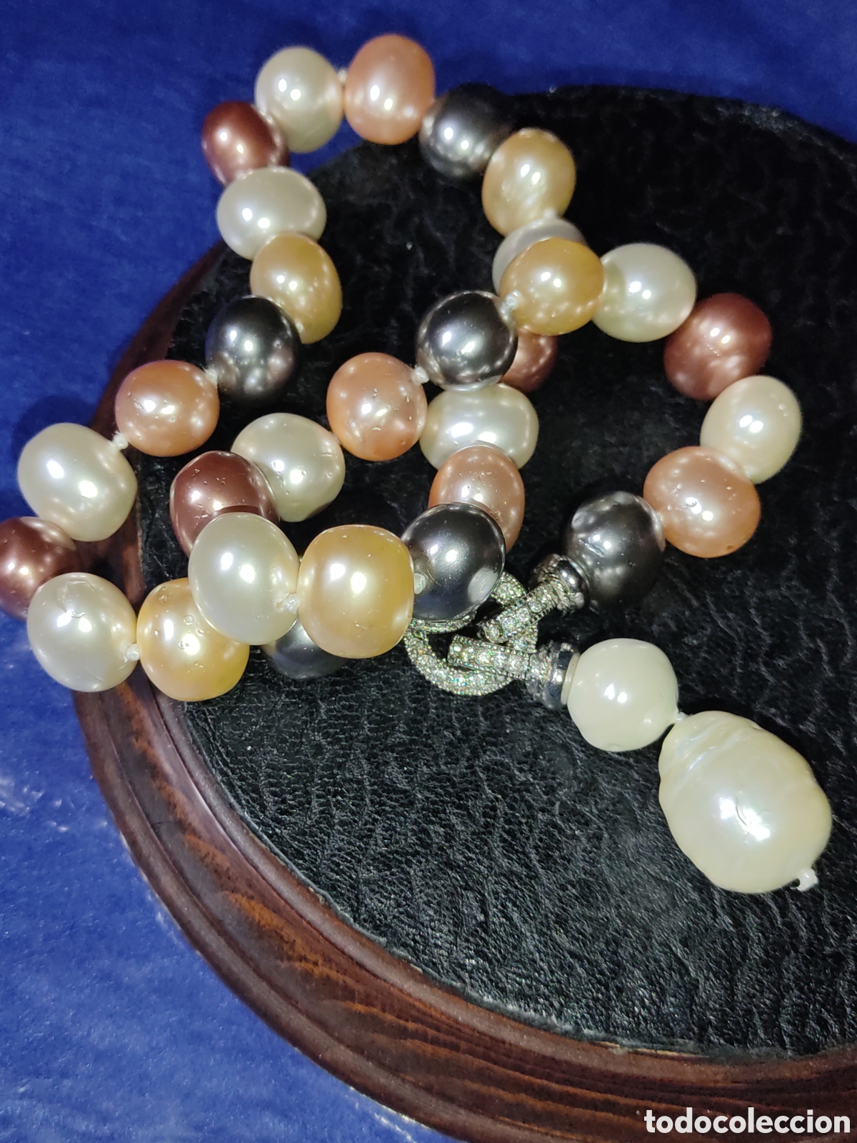 Joyeria: Collar de 5 tipos de perlas hermosas con colgante. - Foto 11