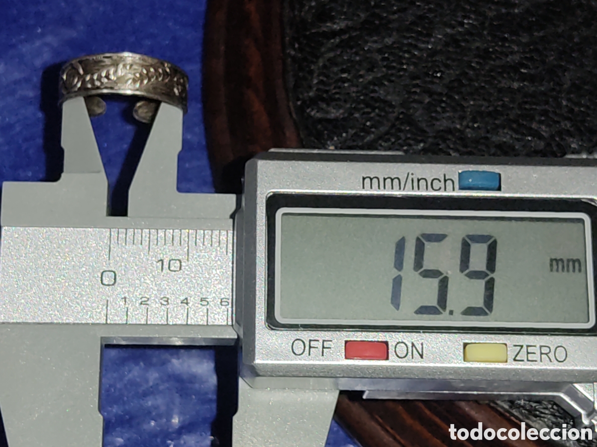 Joyeria: Anillo modernista repujado de plata. - Foto 5