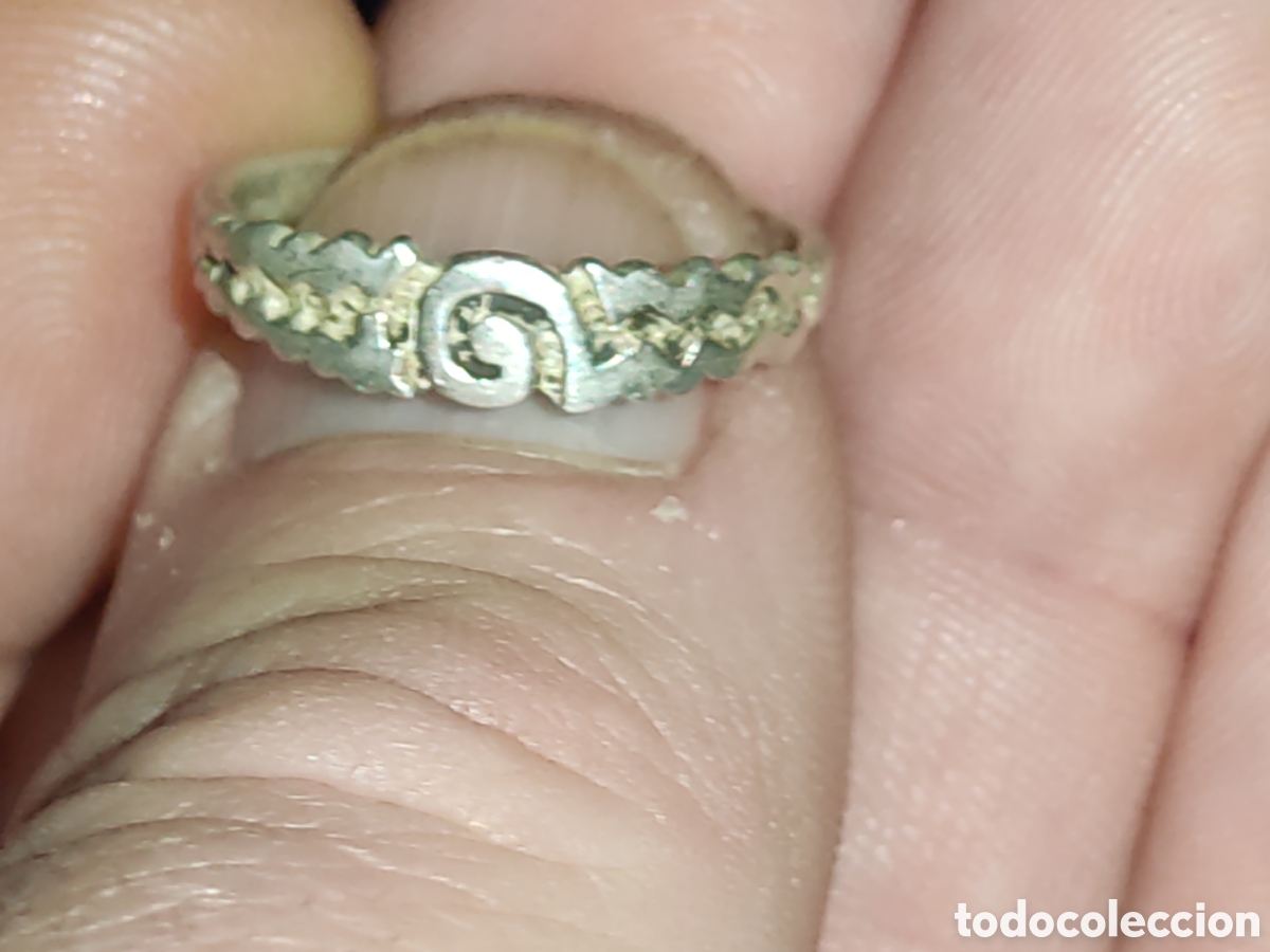 Joyeria: Anillo celta de plata contrastada.Vintage. - Foto 4