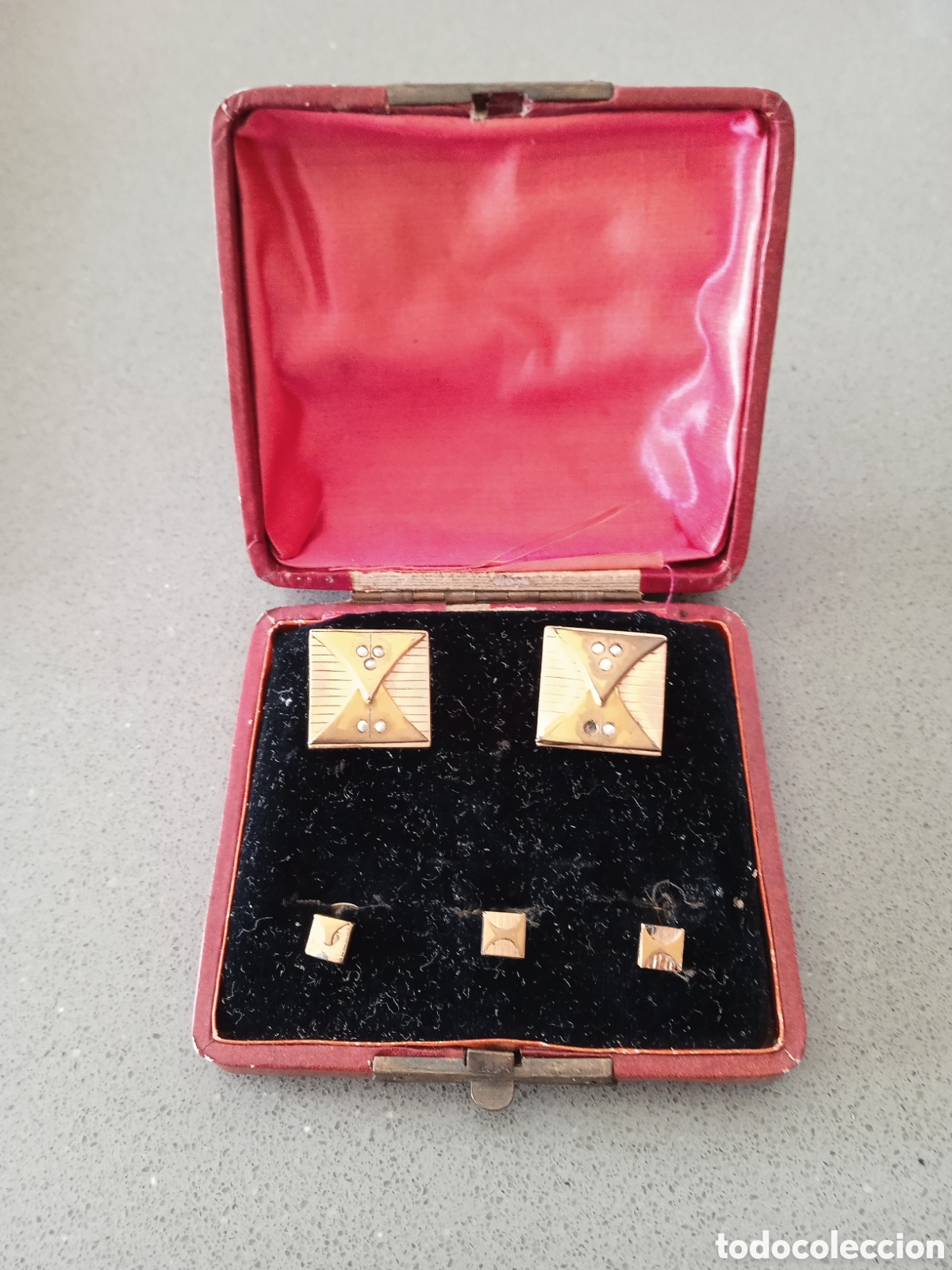 Joyeria: Juego de gemelos con tres peque&ntilde;os botones - Foto 2