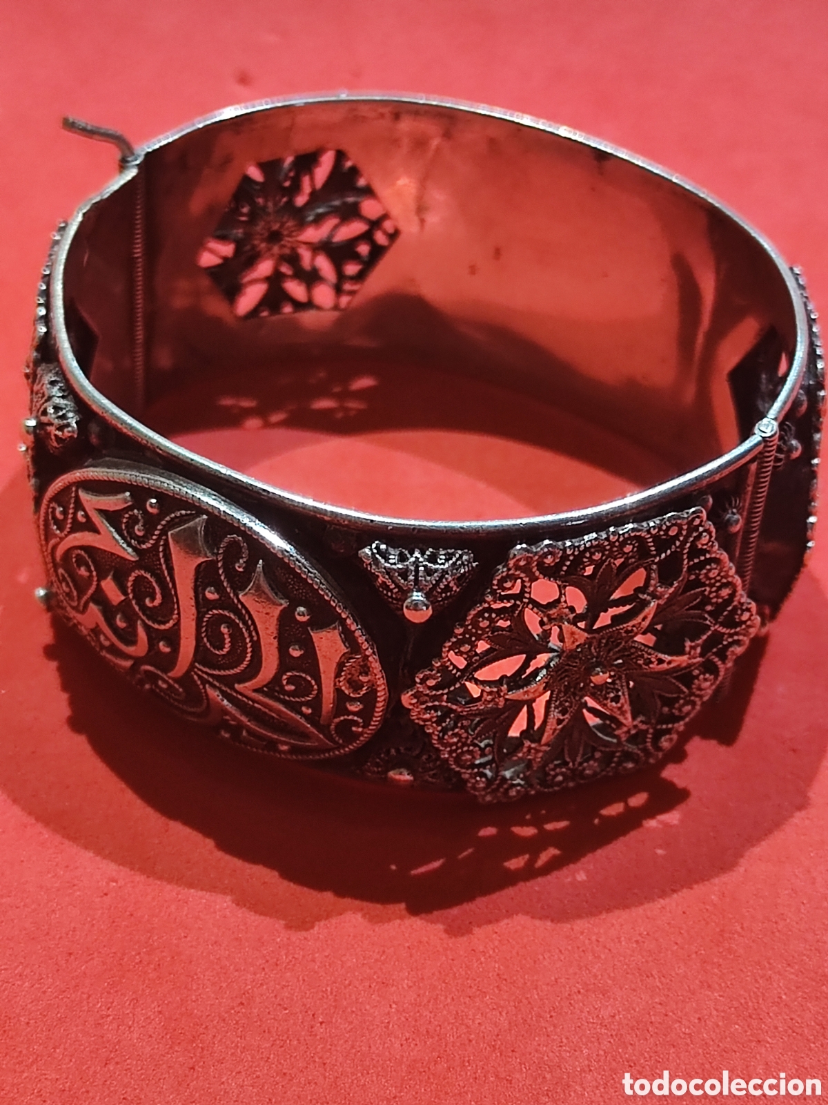Joyeria: Antigua pulsera esclava Iran&iacute; en plata - Foto 4