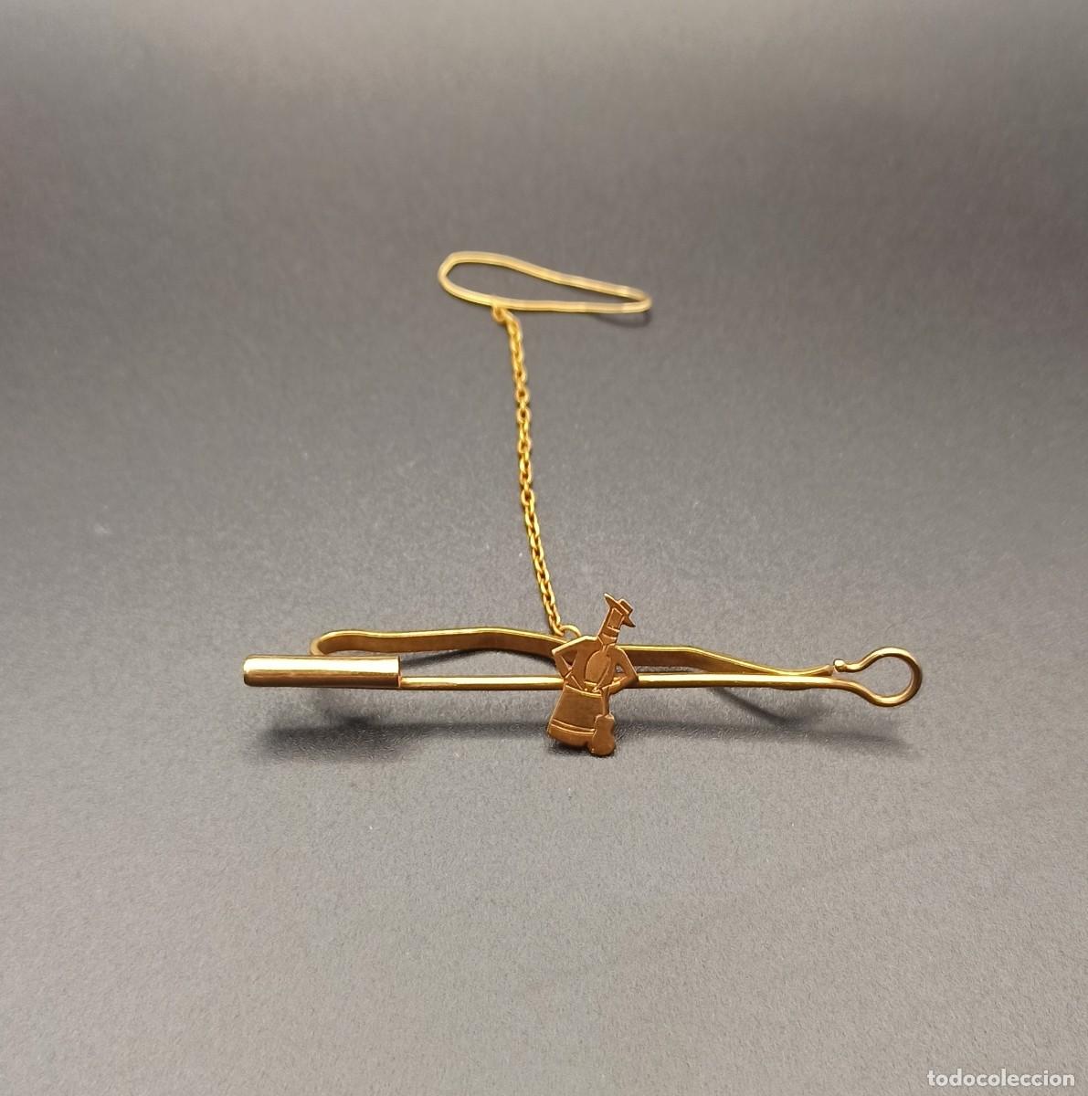 Joyeria: Alfiler Corbata Tio Pepe. Oro 18K - Foto 5