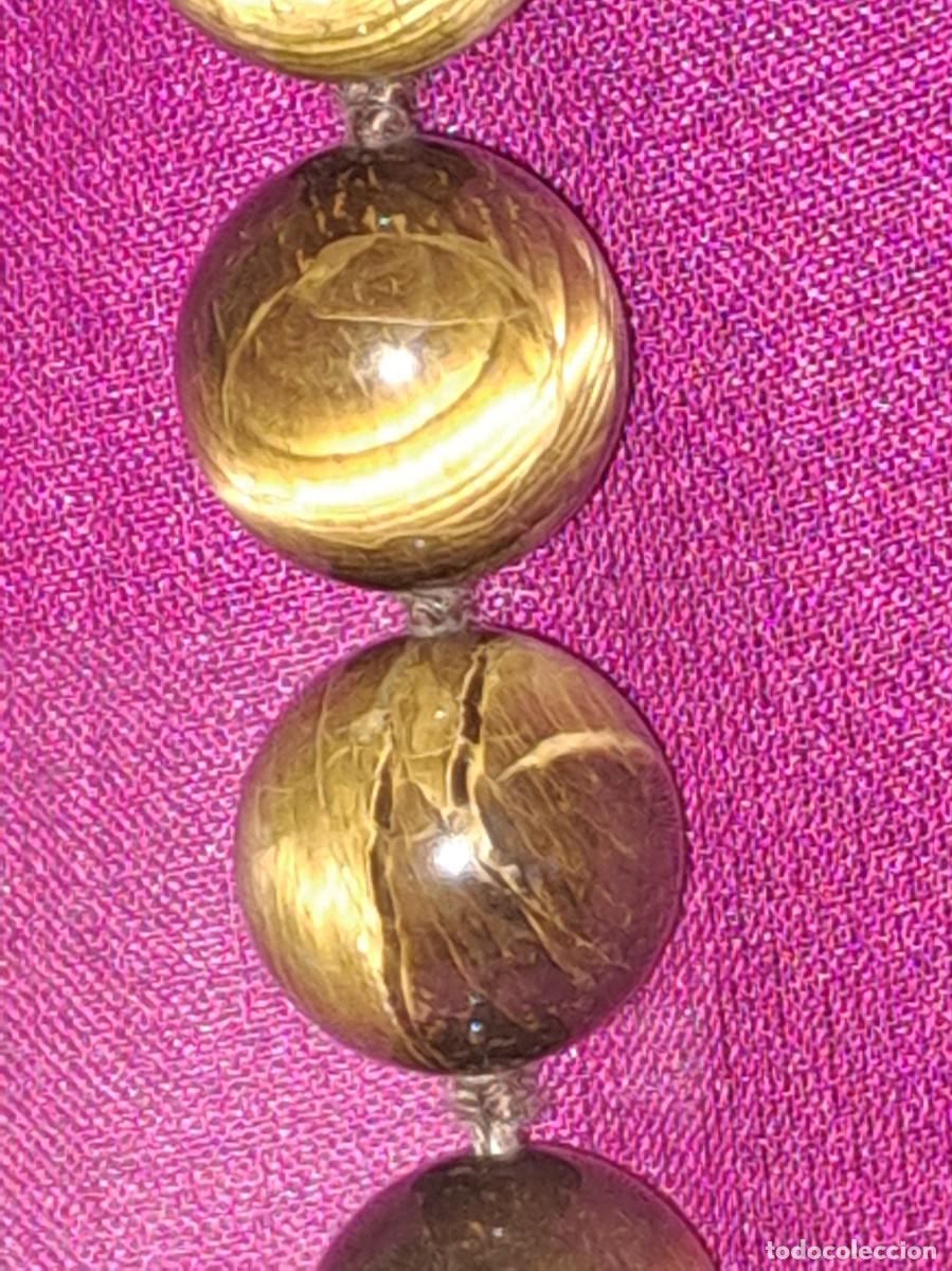 Joyeria: COLLAR CON PERLAS DE OJO DE TIGRE DE 1,5 mm ( 49 PERLAS ) - Ref. N - Foto 5