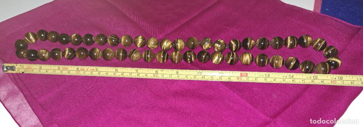 Joyeria: COLLAR CON PERLAS DE OJO DE TIGRE DE 1,5 mm ( 49 PERLAS ) - Ref. N - Foto 6