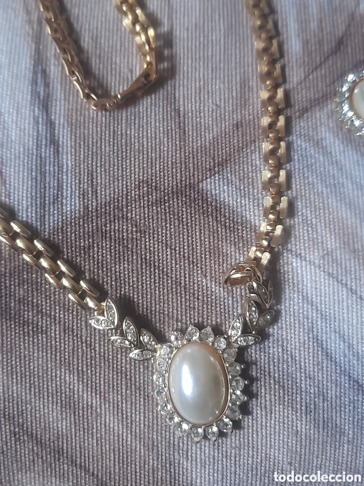 Joyeria: Bonito conjunto de pendientes y Gargantilla, Chapado en oro - Foto 4