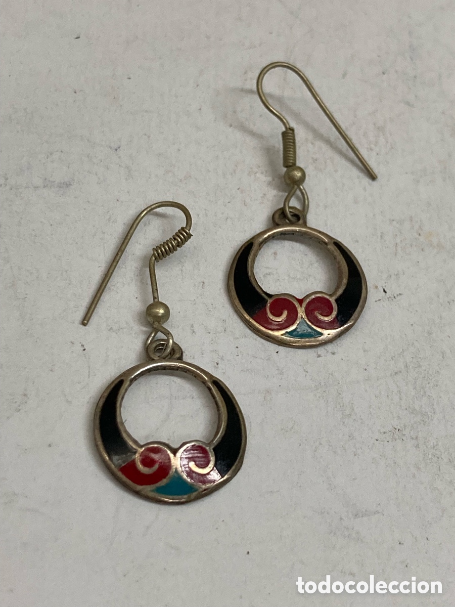 Joyeria: Pendientes de plata esmaltado P220 - Foto 1