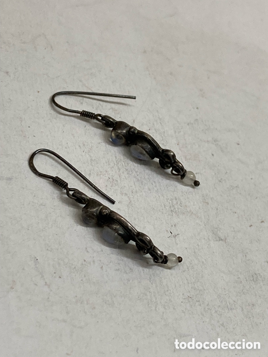 Joyeria: Pendientes de plata y piedra luna P221 - Foto 1