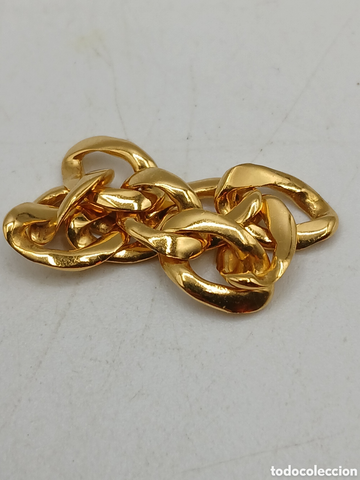 Joyeria: Anillo eslabones plata chapado oro - Foto 6