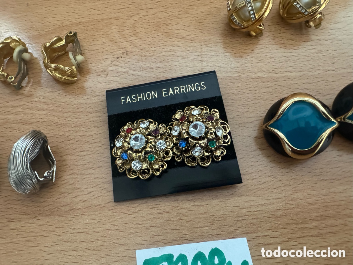 Joyeria: Lote de pendientes, dorados, antiguos - Foto 6