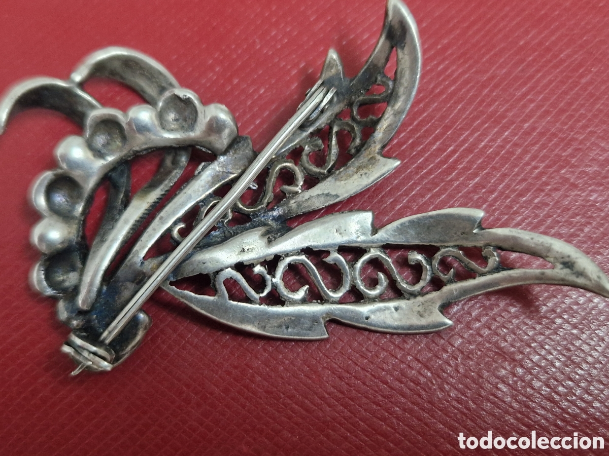Joyeria: BONITO BROCHE EN PLATA DE LEY Y MARCASITAS - Foto 7