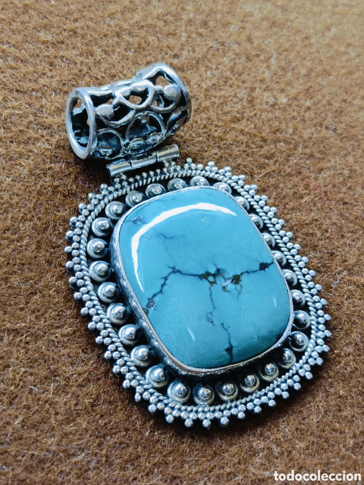 Joyeria: COLGANTE DE PLATA 925 Y TURQUESA ENGARZADA - Foto 4