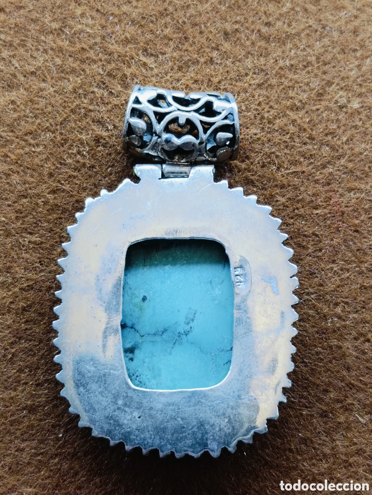 Joyeria: COLGANTE DE PLATA 925 Y TURQUESA ENGARZADA - Foto 5
