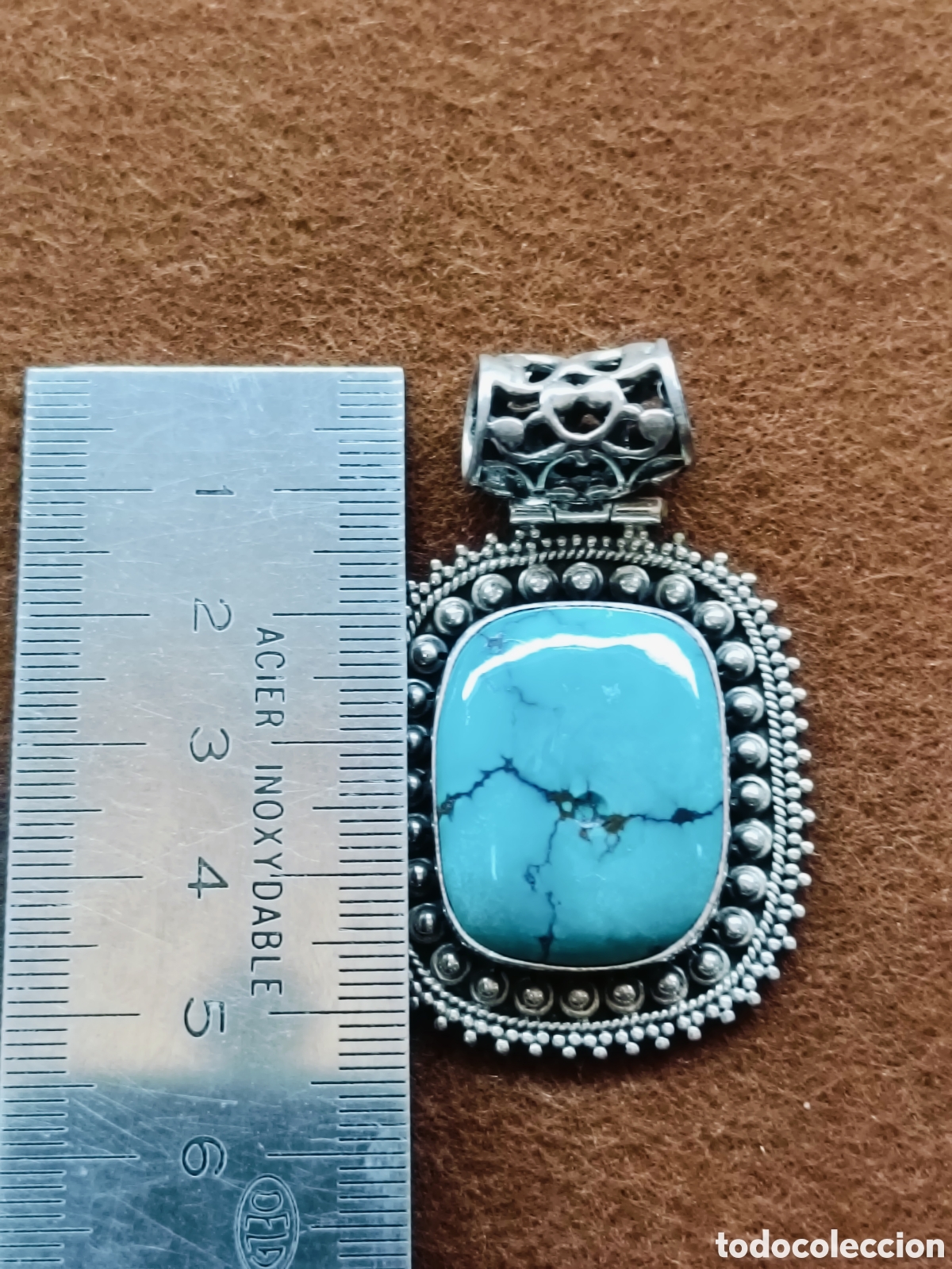 Joyeria: COLGANTE DE PLATA 925 Y TURQUESA ENGARZADA - Foto 6