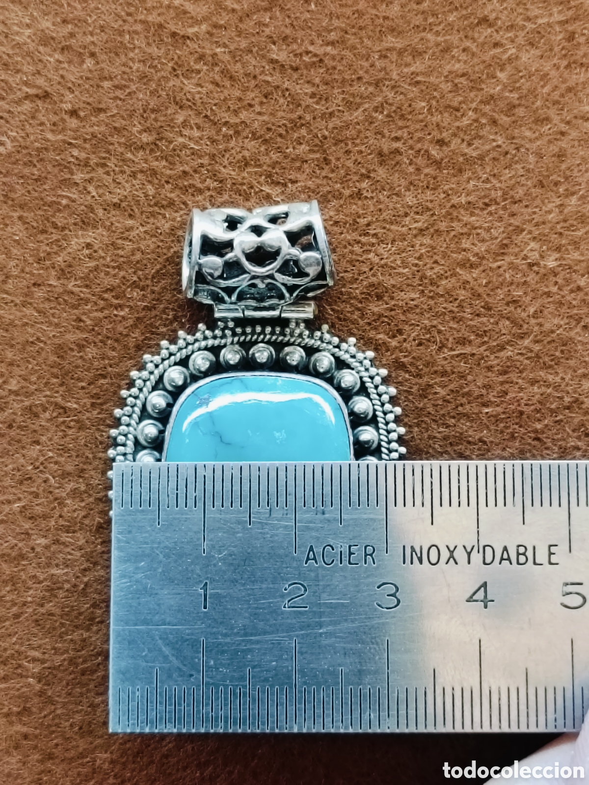 Joyeria: COLGANTE DE PLATA 925 Y TURQUESA ENGARZADA - Foto 7