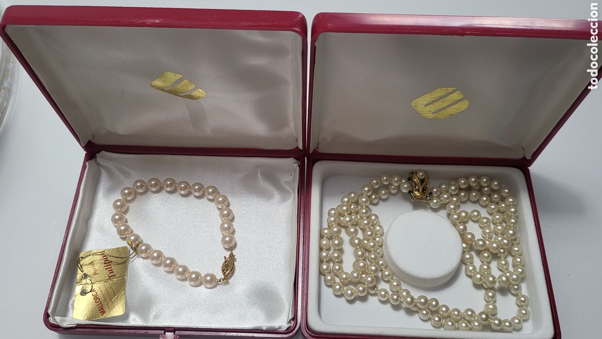 Joyeria: COLLAR Y PULSERA DE PERLAS CHAPADO ORO - Foto 1