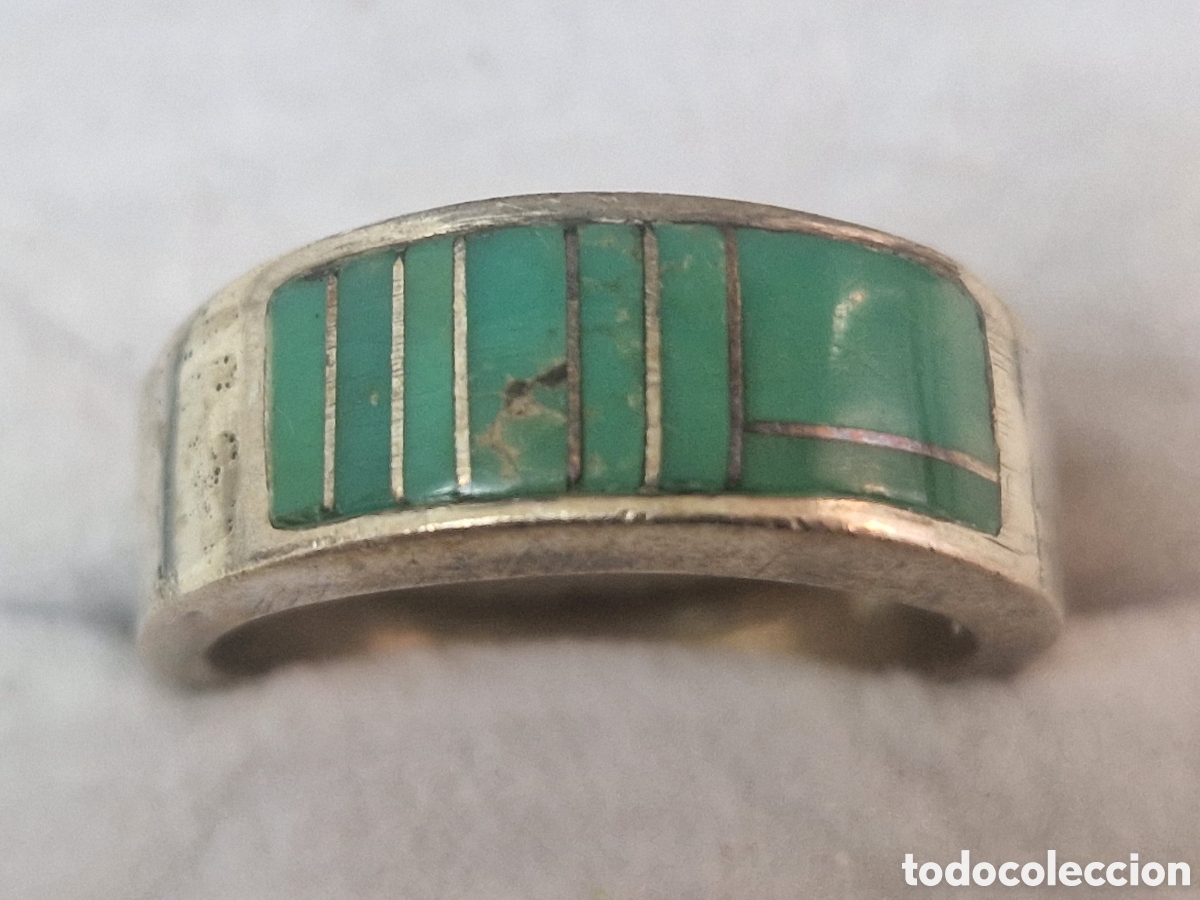 Joyeria: ANILLO DE PLATA DE LEY MALAQUITA - Foto 3