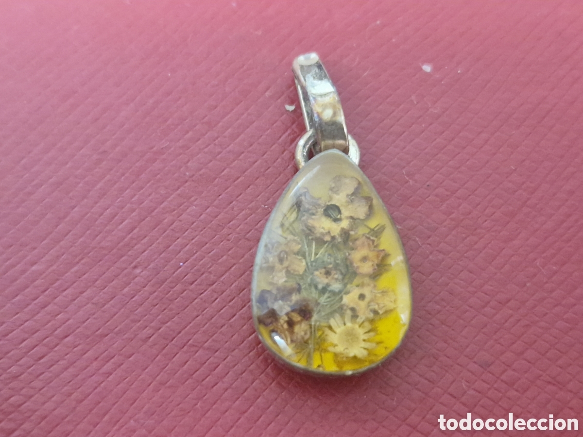 Joyeria: COLGANTE DE PLATA Y AMBAR DE FLORES - Foto 2