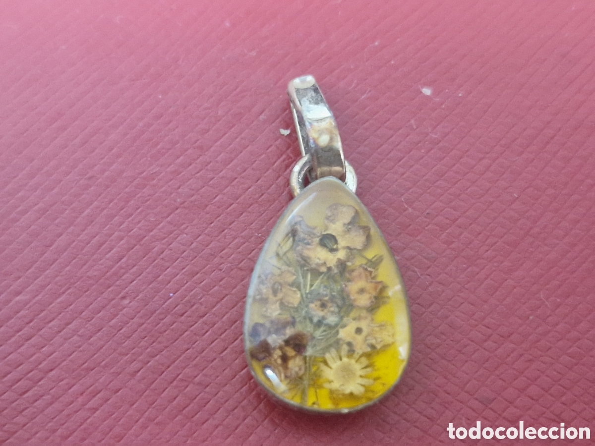 Joyeria: COLGANTE DE PLATA Y AMBAR DE FLORES - Foto 1