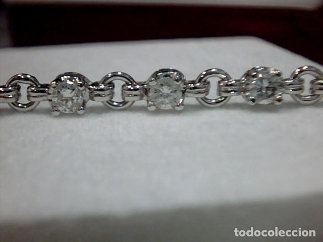 Joyeria: pulsera oro blanco 18 kts y diamantes - Foto 2