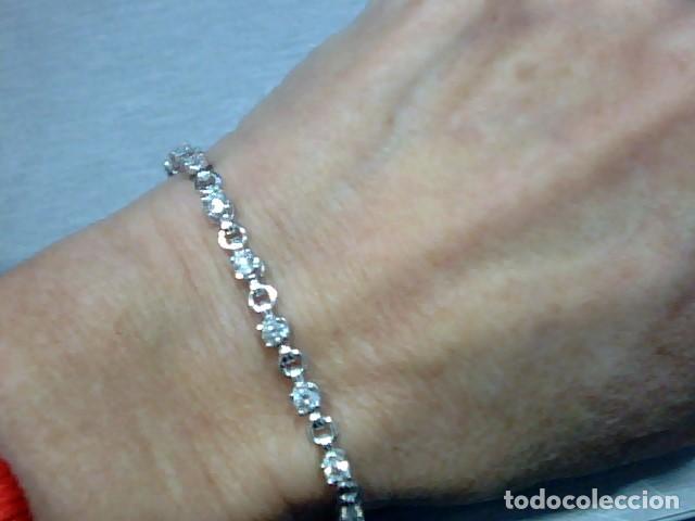 Joyeria: pulsera oro blanco 18 kts y diamantes - Foto 3