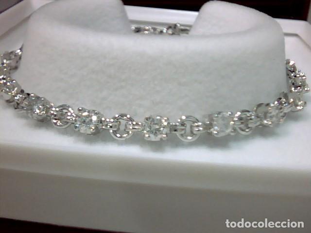 Joyeria: pulsera oro blanco 18 kts y diamantes - Foto 4