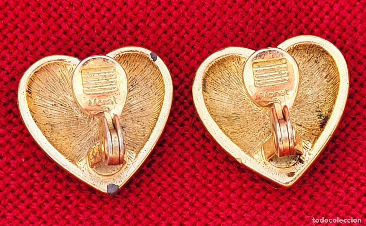 Joyeria: Pendientes de clip en forma de coraz&oacute;n, Monet, a&ntilde;os 60 - Foto 4