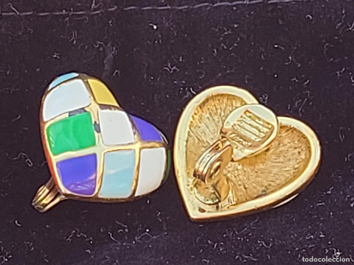 Joyeria: Pendientes de clip en forma de coraz&oacute;n, Monet, a&ntilde;os 60 - Foto 7