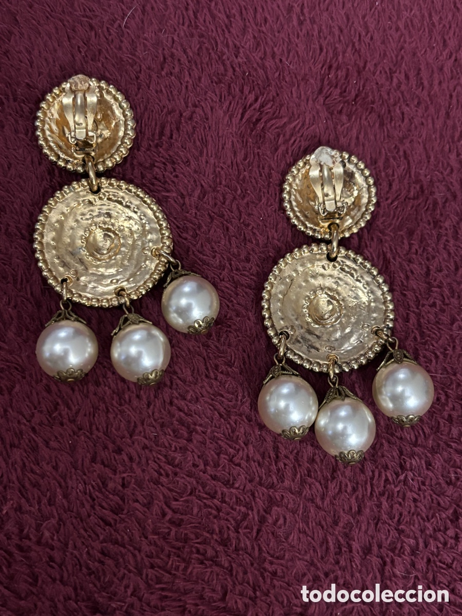 Joyeria: Pendientes dorados vintage - Foto 2