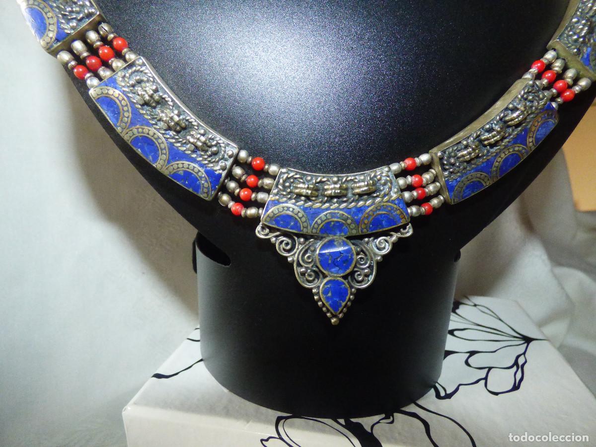 Joyeria: Collar plata Nepal-Tibet.Lapislazuli y coral. - Foto 2