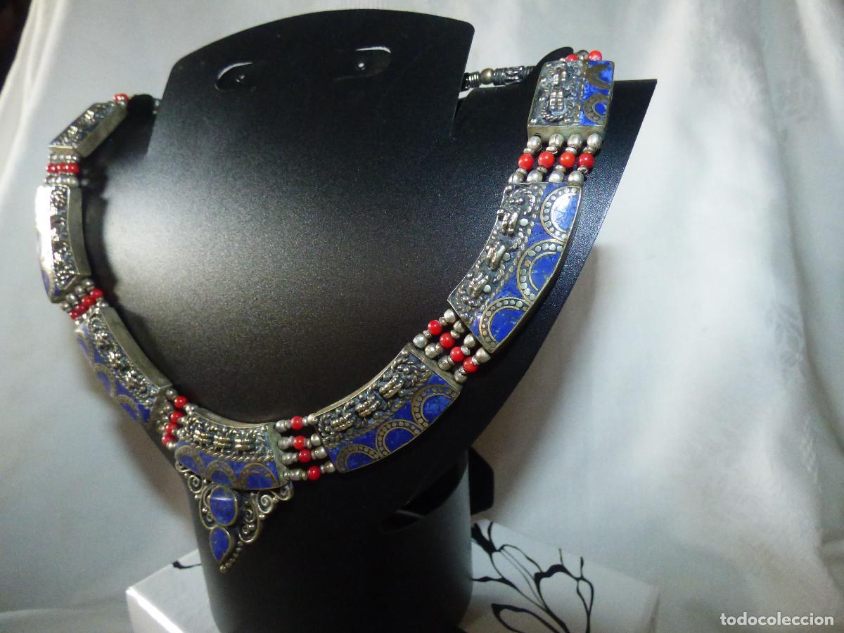 Joyeria: Collar plata Nepal-Tibet.Lapislazuli y coral. - Foto 3