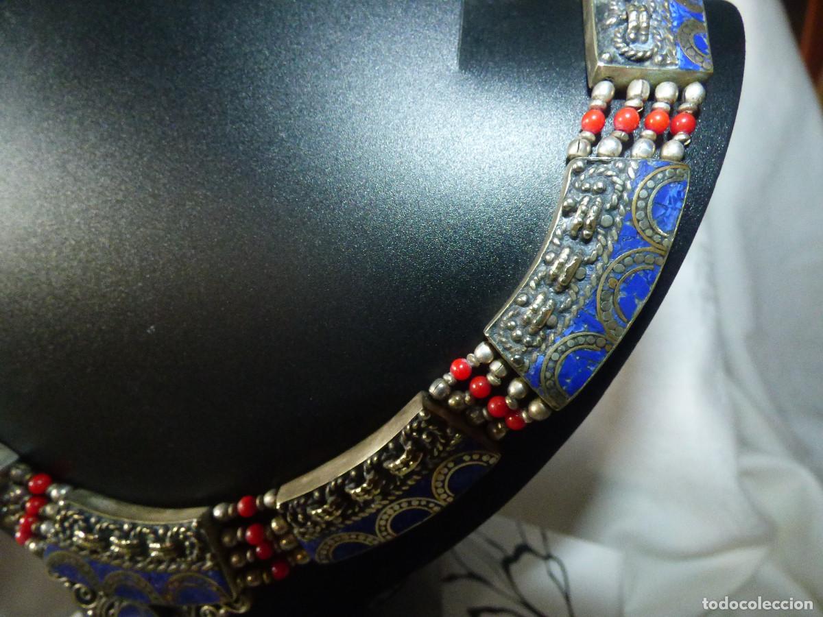 Joyeria: Collar plata Nepal-Tibet.Lapislazuli y coral. - Foto 4