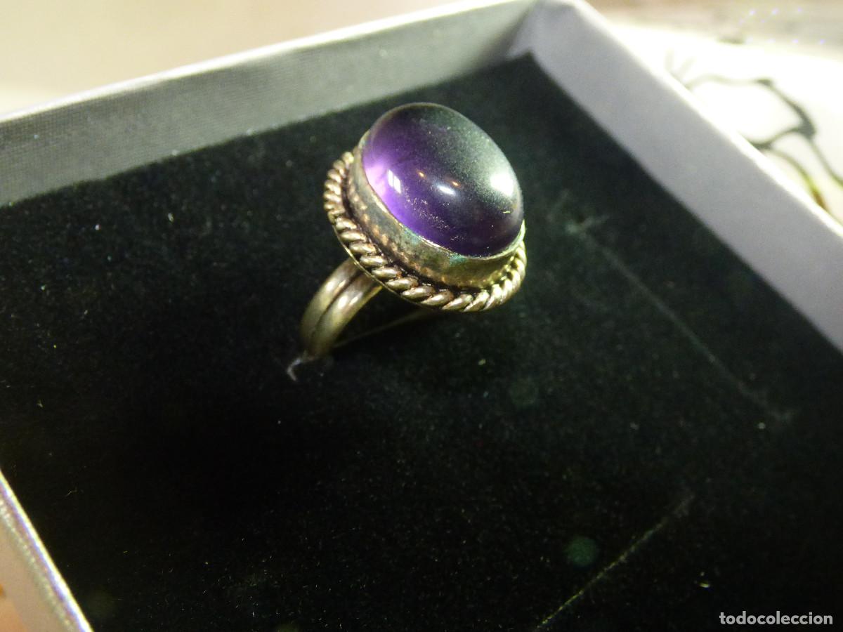 Joyeria: Anillo plata de la India,con amatista. - Foto 1