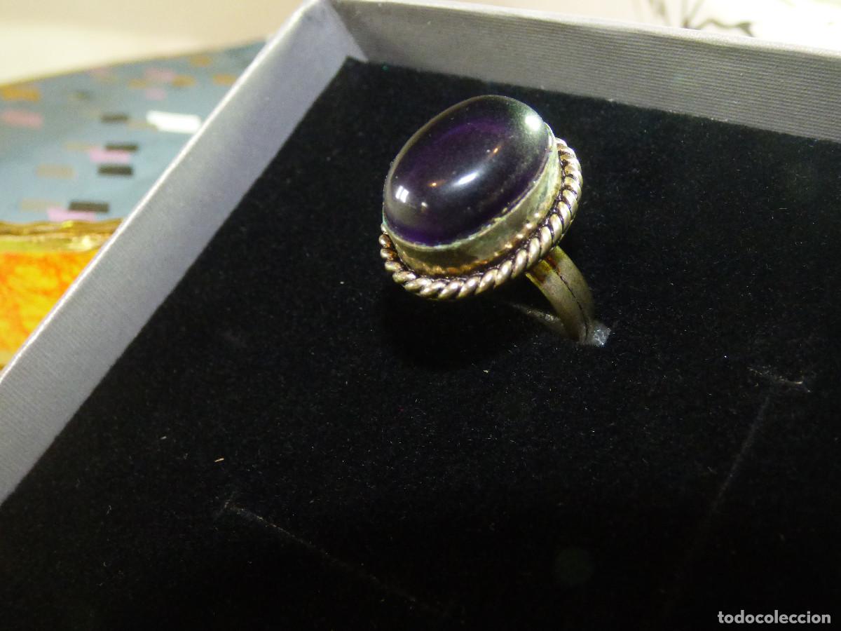 Joyeria: Anillo plata de la India,con amatista. - Foto 2