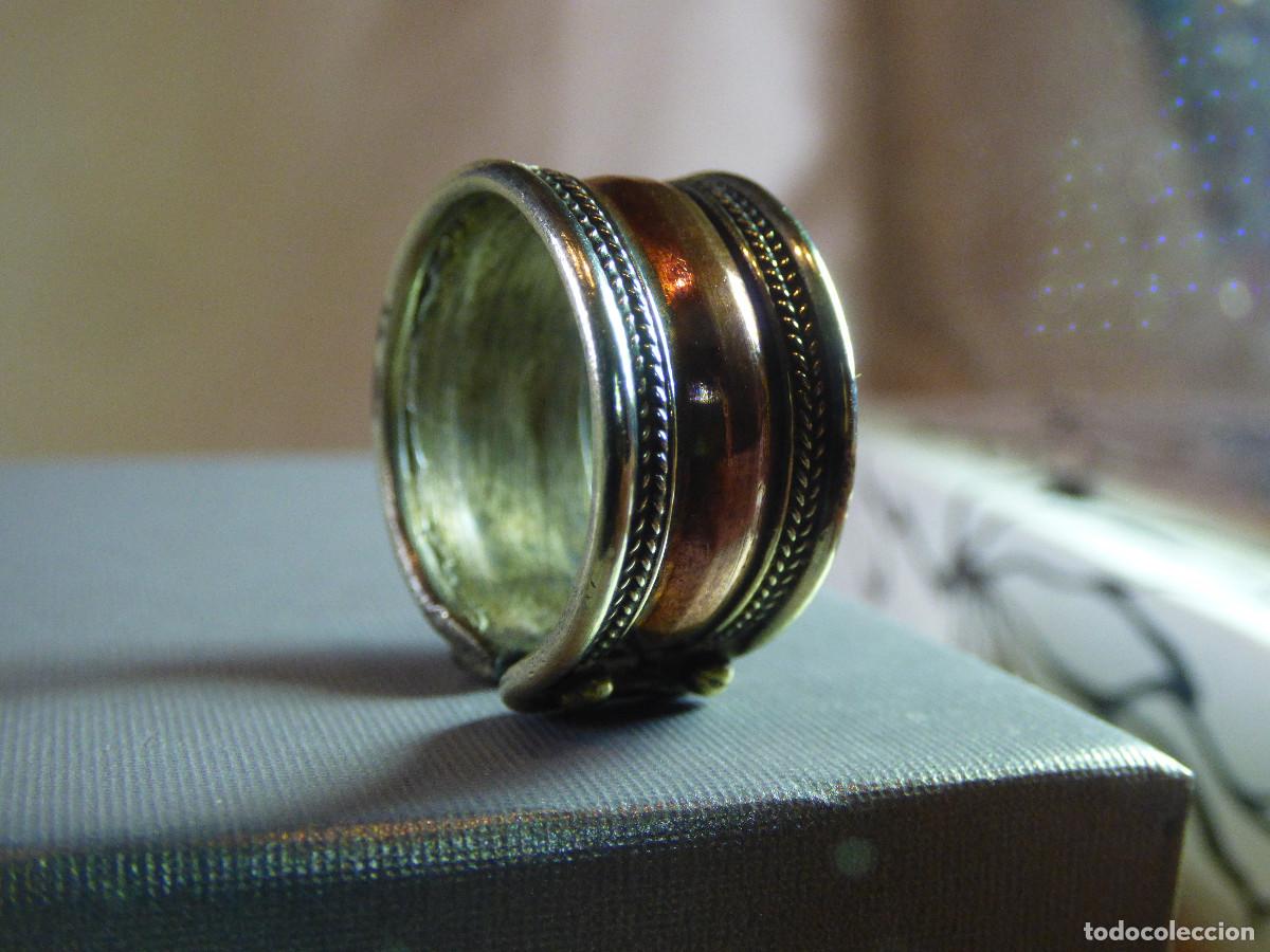Joyeria: Anillo de Nepal-Tibet.Bronce y cobre. - Foto 6