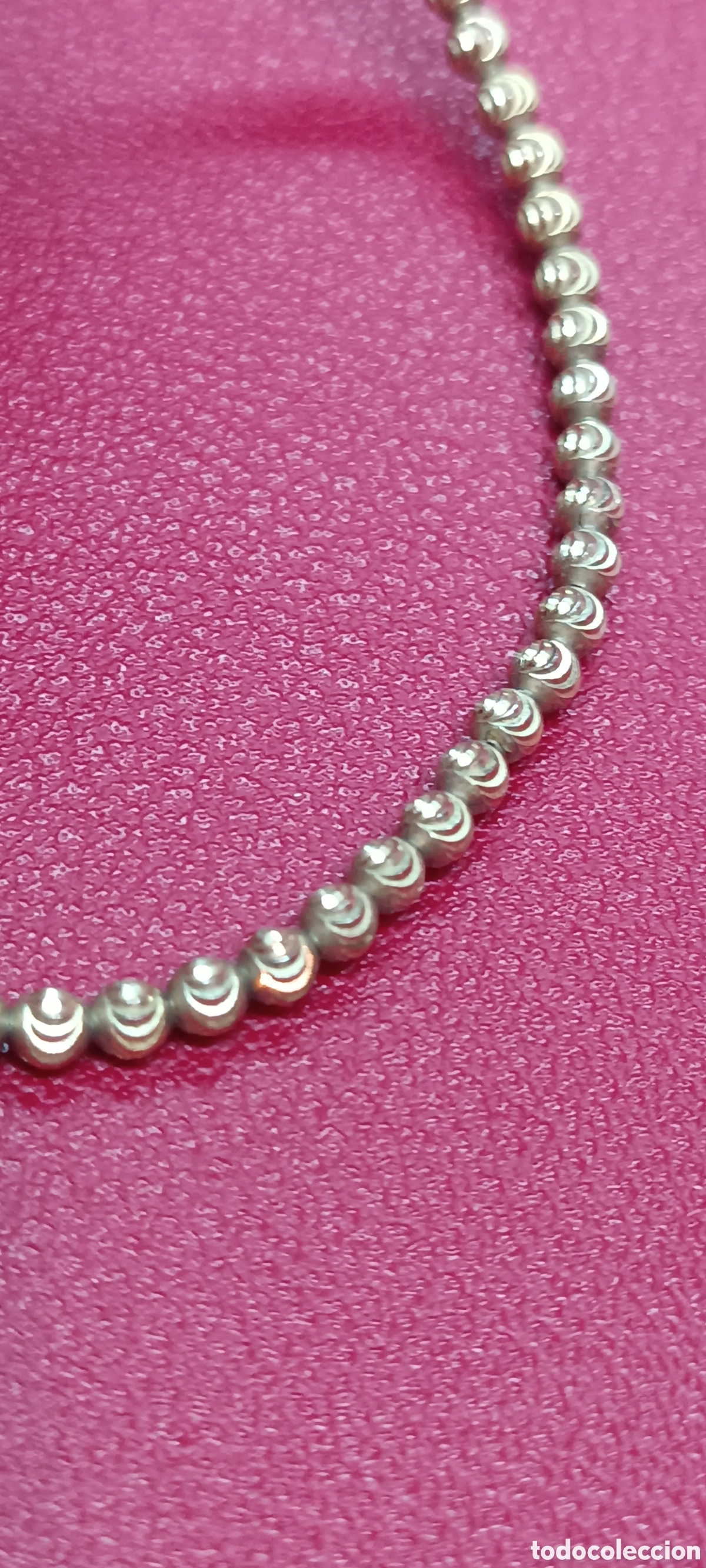 Joyeria: Pulsera de plata ba&ntilde;ada en oro. Pulsera de bolas , semi el&aacute;stica. - Foto 2