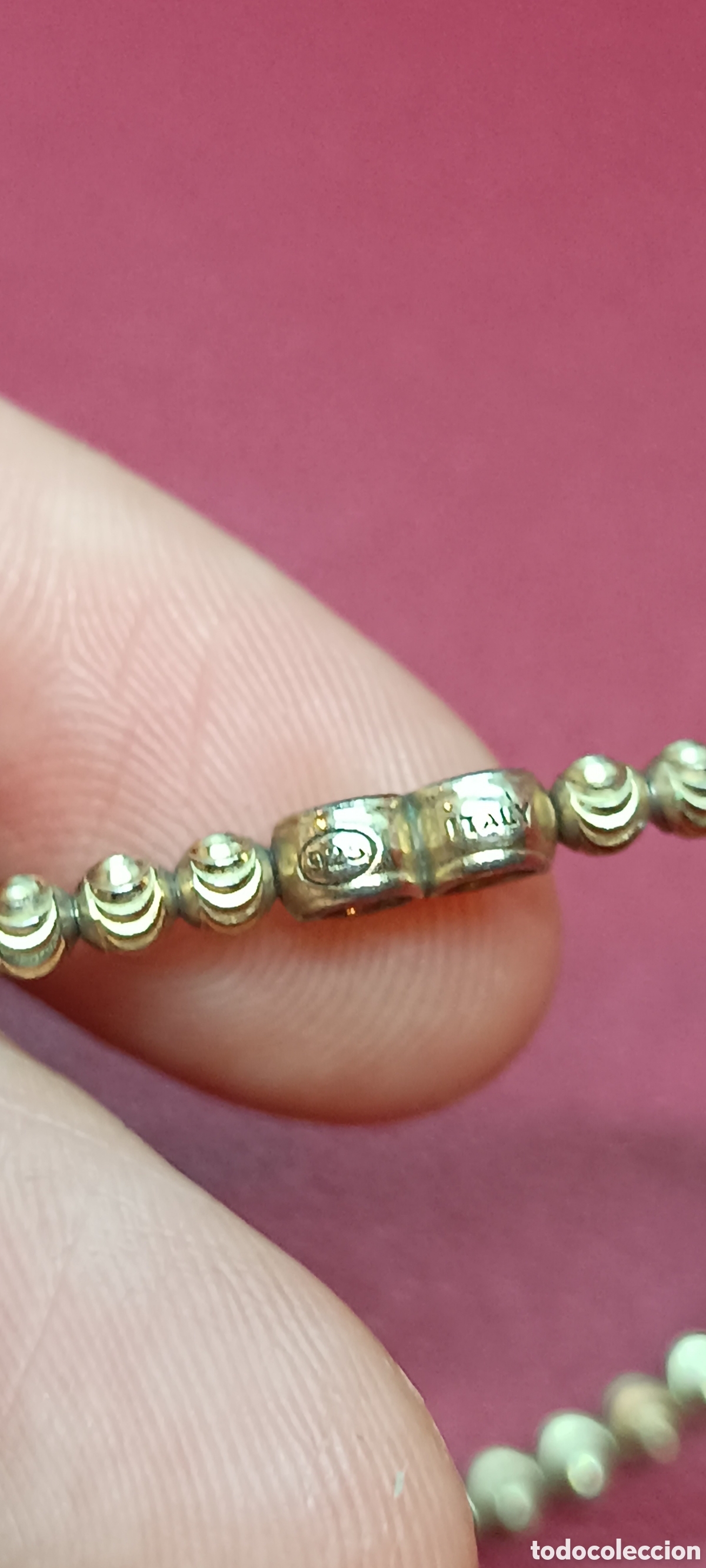 Joyeria: Pulsera de plata ba&ntilde;ada en oro. Pulsera de bolas , semi el&aacute;stica. - Foto 5