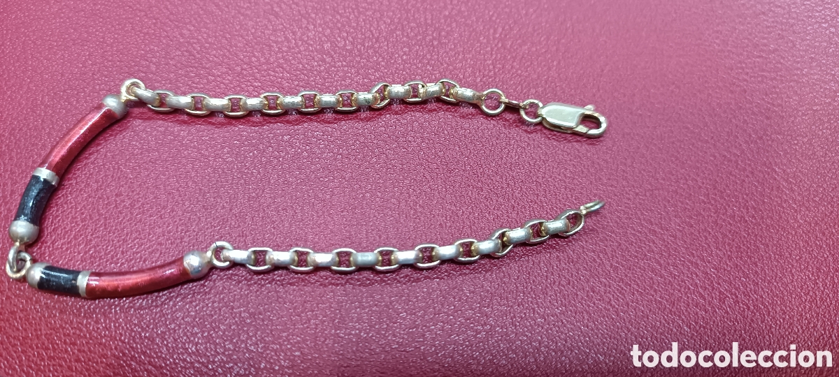 Joyeria: Pulsera de plata. Pulsera esmaltada. Vintage - Foto 2