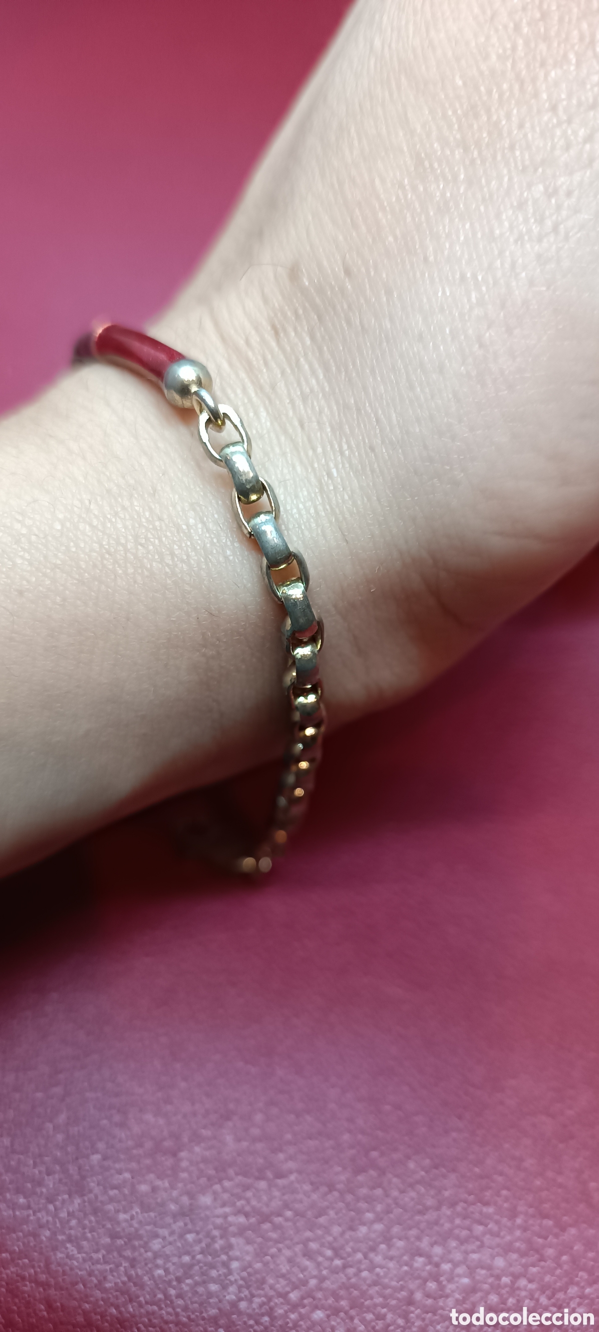 Joyeria: Pulsera de plata. Pulsera esmaltada. Vintage - Foto 4