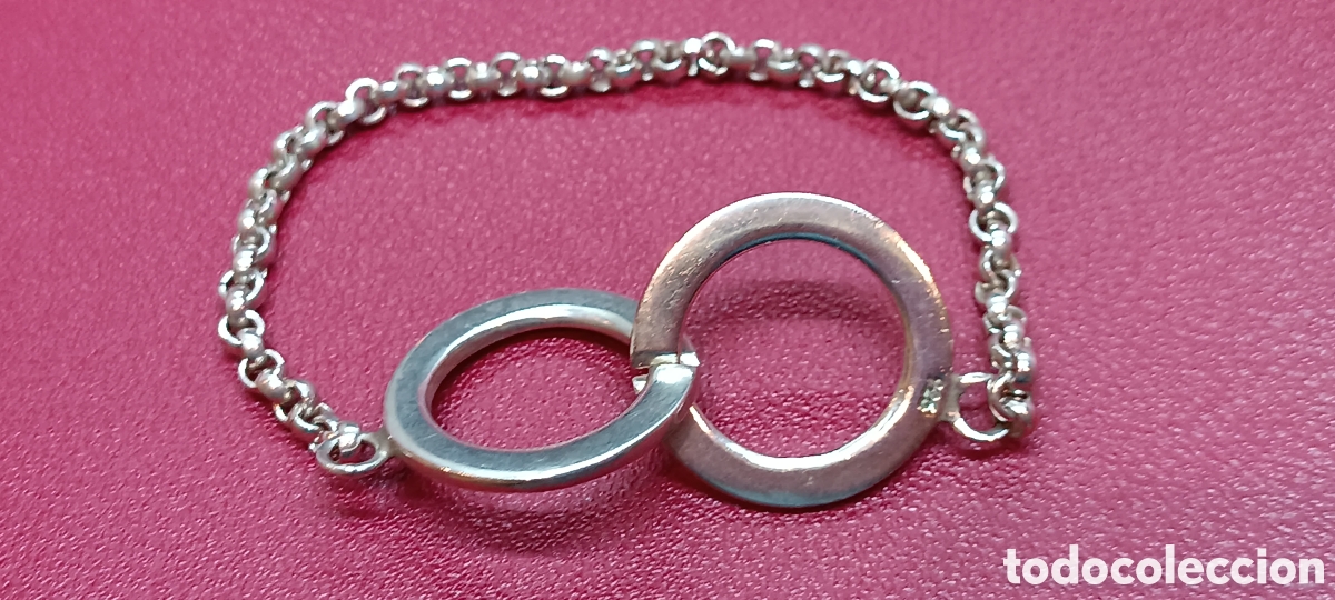 Joyeria: Original pulsera de plata. Pulsera aros. Vintage - Foto 1