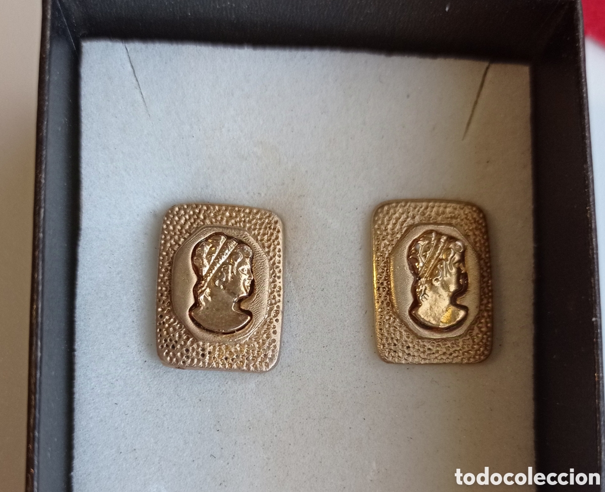 Joyeria: ⚜️PENDIENTES VINTAGE CON ROSTRO DE DAMA - Foto 2