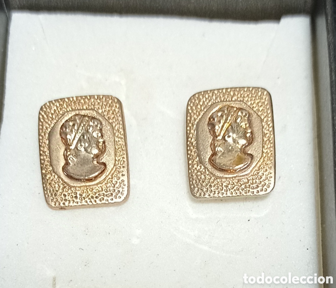 Joyeria: ⚜️PENDIENTES VINTAGE CON ROSTRO DE DAMA - Foto 1