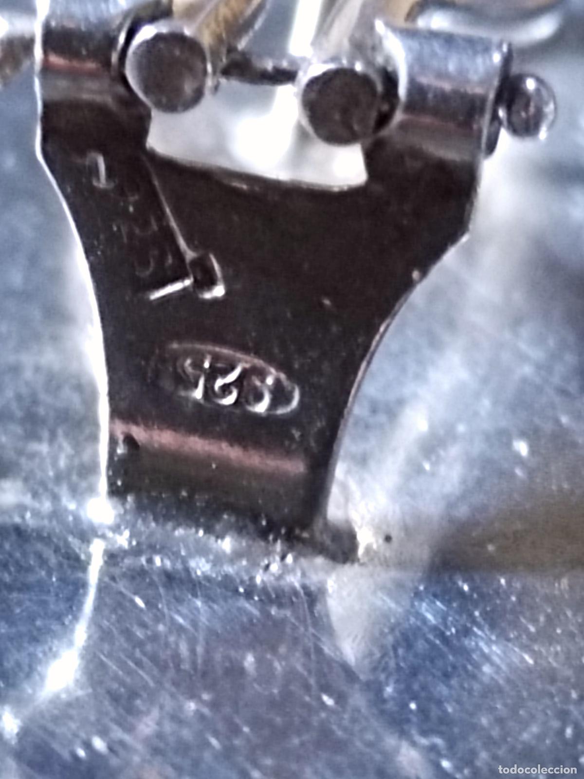 Joyeria: Pendientes de plata de ley 926 mil&eacute;simas. Cierre de omega. - Foto 3