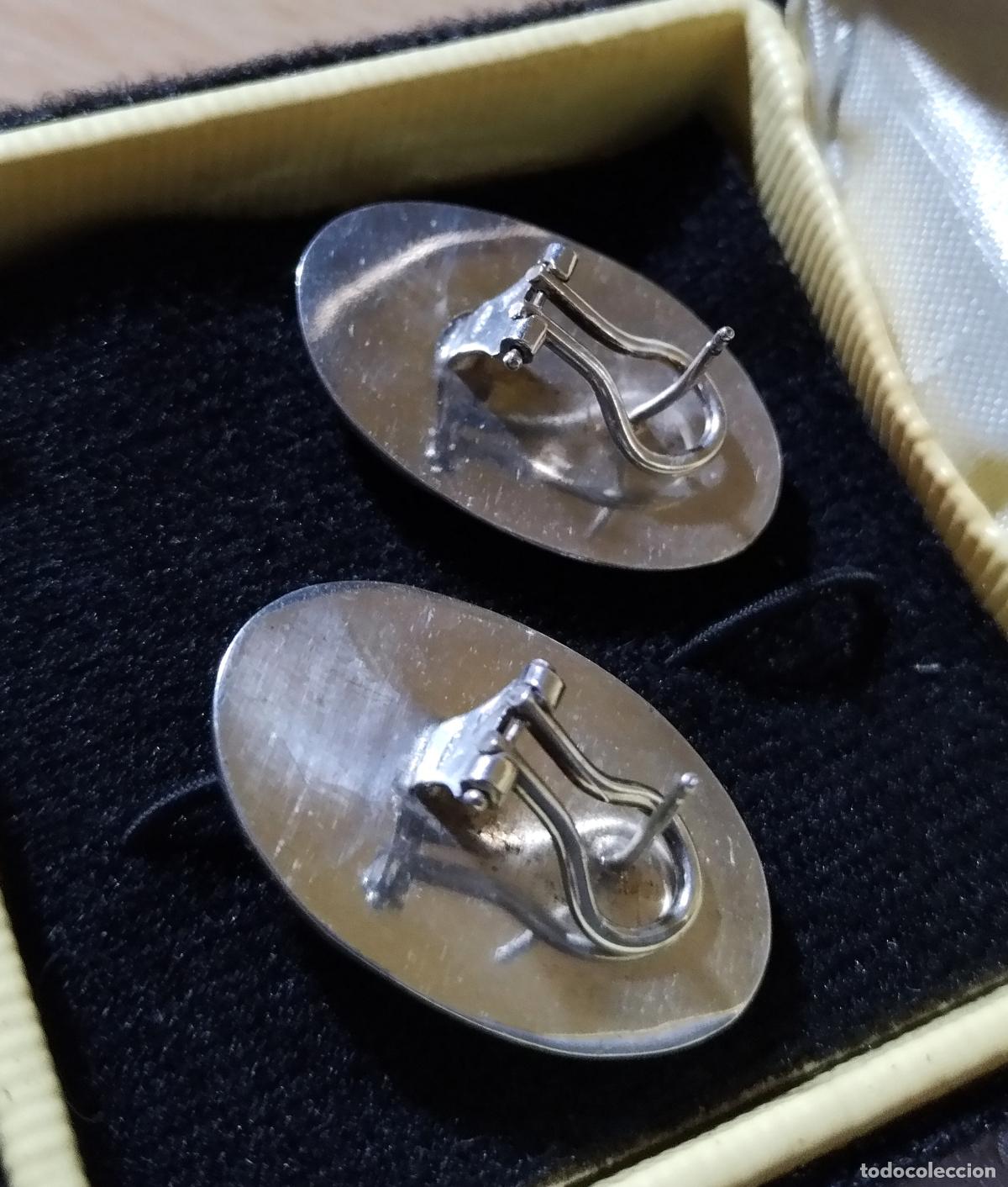 Joyeria: Pendientes de plata de ley 926 mil&eacute;simas. Cierre de omega. - Foto 4