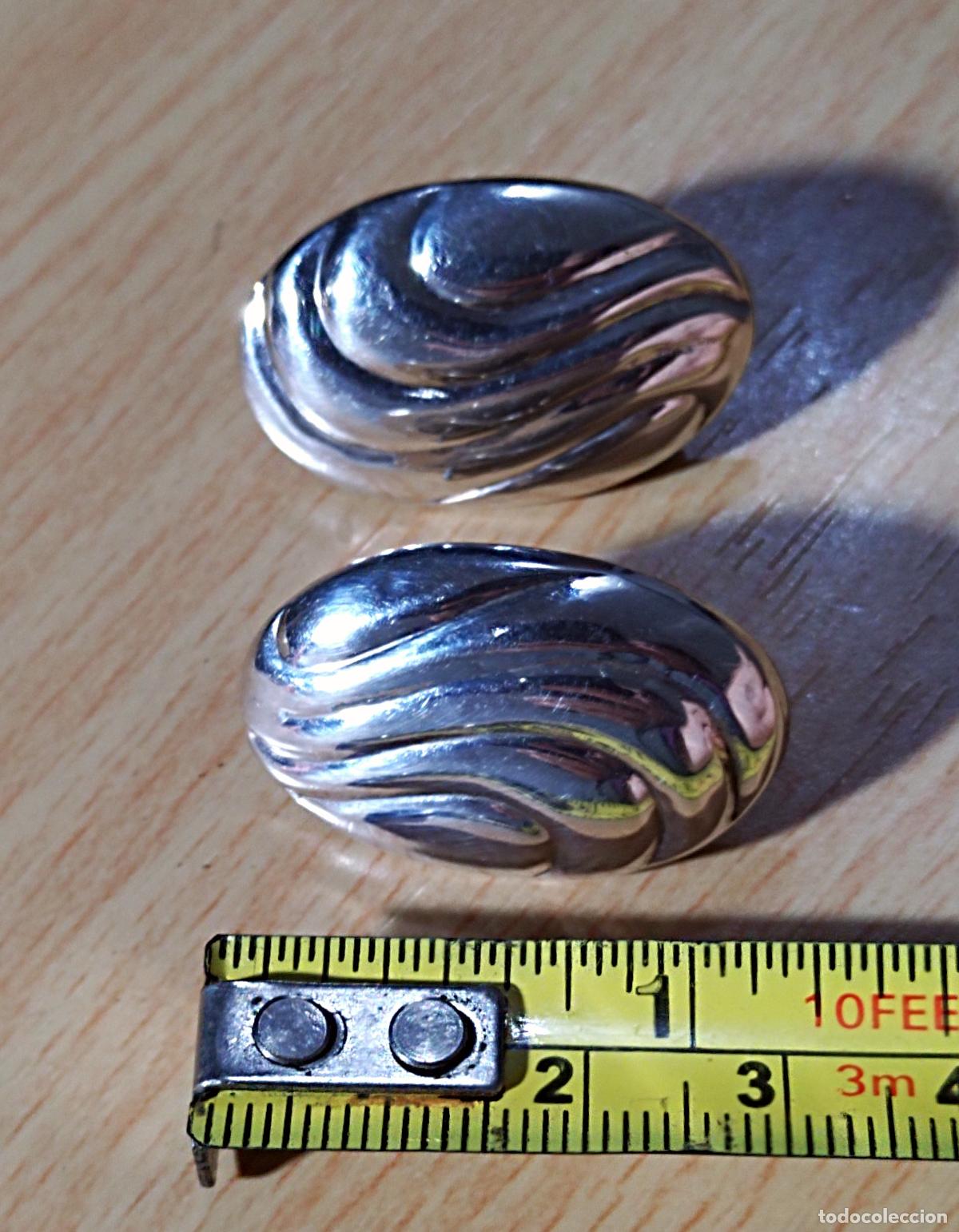 Joyeria: Pendientes de plata de ley 926 mil&eacute;simas. Cierre de omega. - Foto 5