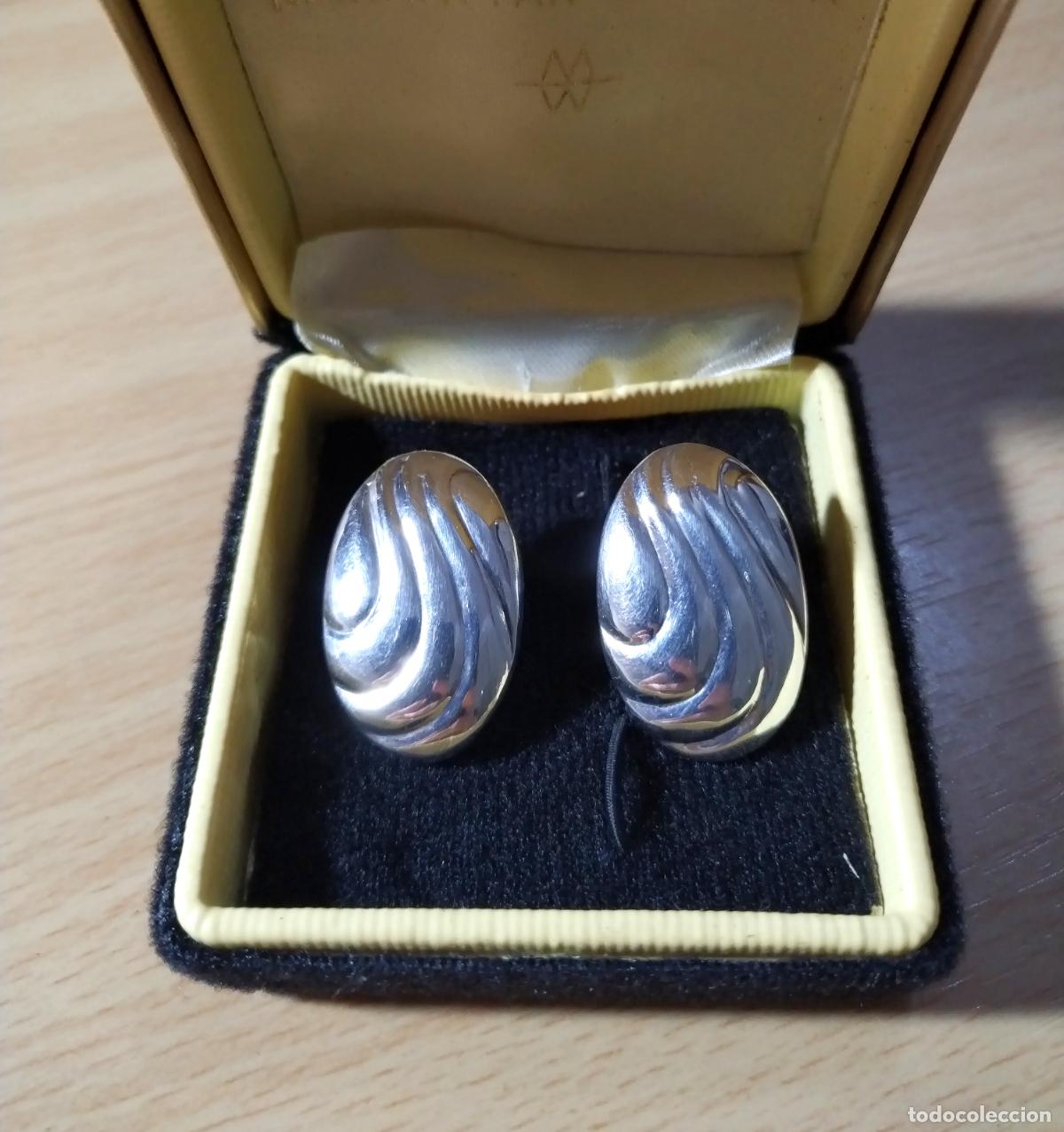 Joyeria: Pendientes de plata de ley 926 mil&eacute;simas. Cierre de omega. - Foto 1